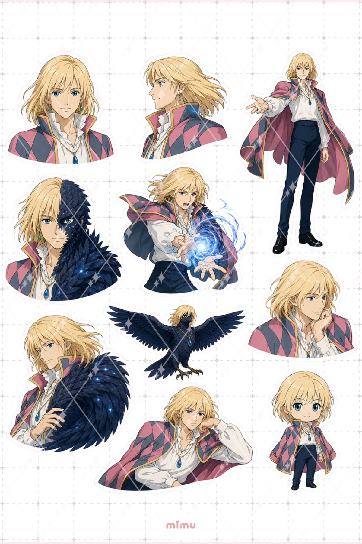 Howl Sticker Seti Howl's Moving Castle Studio Ghibli 2li Etiket