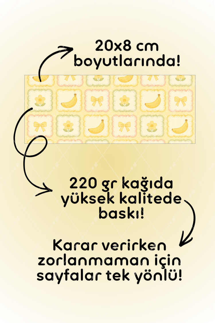 Desenli Kağıt Seti Scrapbook Kağıdı (220 gr) Ajanda Kolaj Junk Journal Bullet Journal Kağıtları