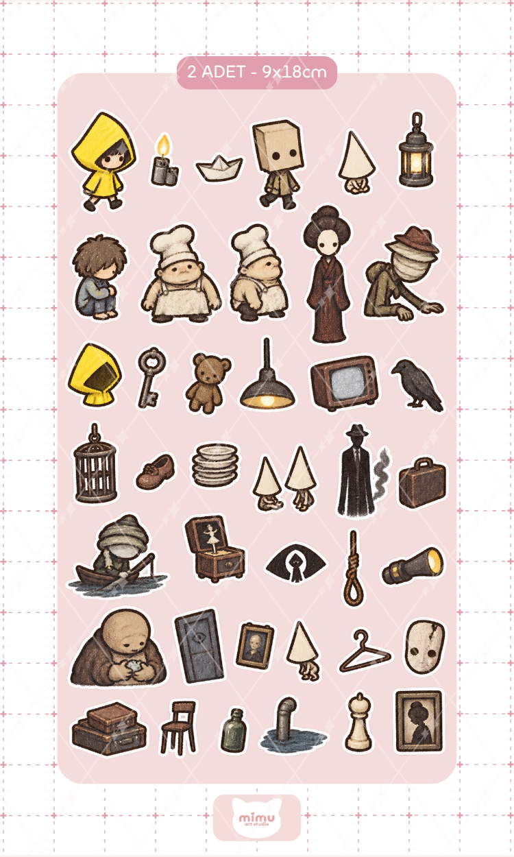 Little Nightmares Sticker Seti Little Nightmares Oyun Karakteri Dekoratif Etiket 2 Adet