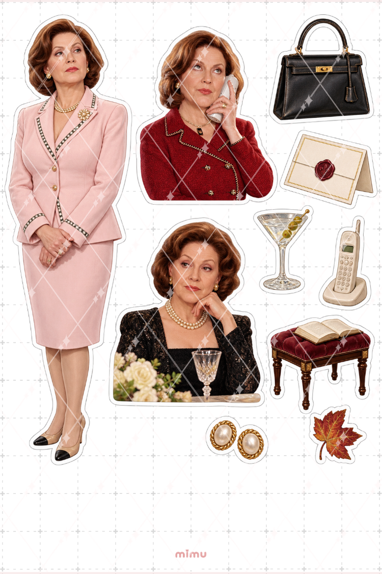 Emily Gilmore Sticker Seti Gilmore Girls Dizi Temalı Dekoratif 2'li Etiket - 2