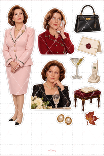 Emily Gilmore Sticker Seti Gilmore Girls Dizi Temalı Dekoratif 2'li Etiket - 2