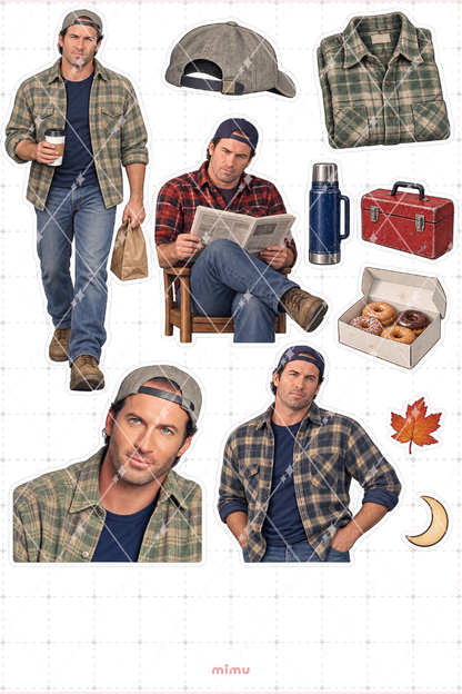 Luke Danes Sticker Seti Gilmore Girls Dizi Temalı Dekoratif 2'li Etiket