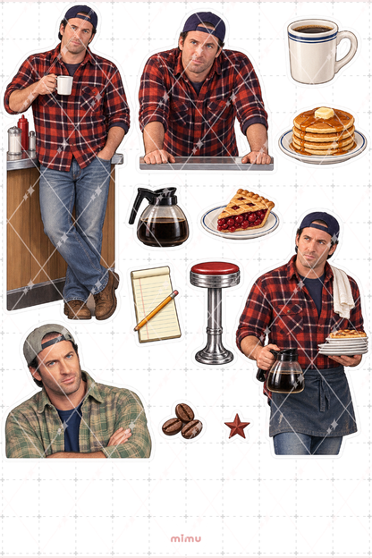 Luke Danes Sticker Seti Gilmore Girls Dizi Temalı Dekoratif 2'li Etiket - 2