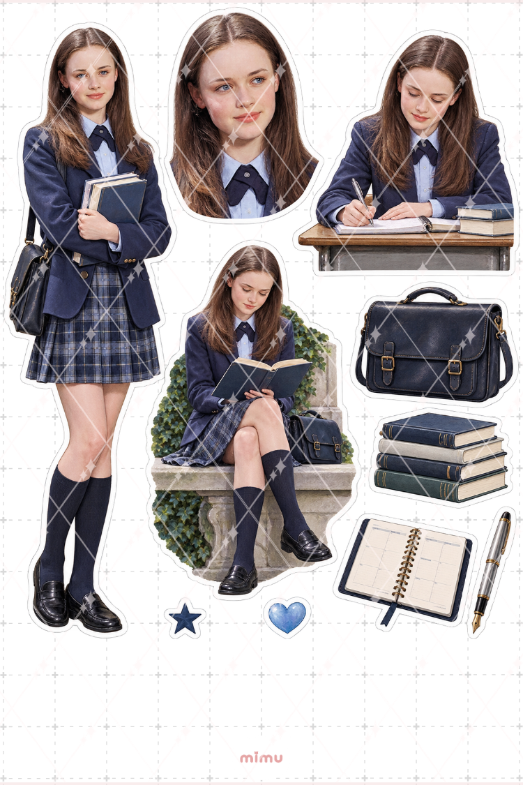 Lorelai ve Rory Sticker Seti Gilmore Girls Dizi Temalı Dekoratif 2'li Etiket