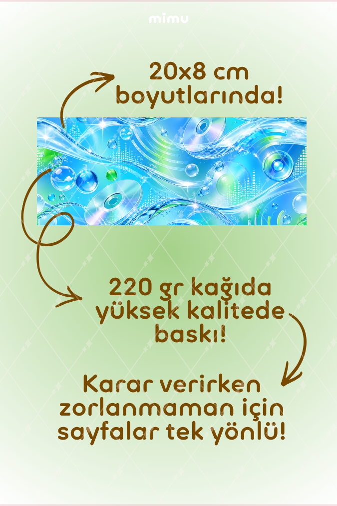 Desenli Kağıt Seti Scrapbook Kağıdı (220 gr) Ajanda Kolaj Junk Journal Bullet Journal Kağıtları