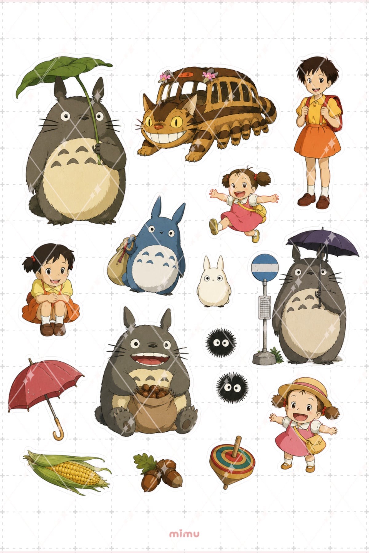 Totoro Karakter Sticker Seti My Neighbor Totoro Studio Ghibli 2li Etiket