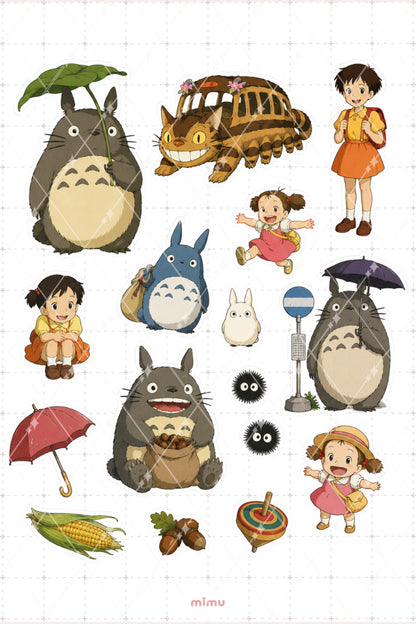 Totoro Karakter Sticker Seti My Neighbor Totoro Studio Ghibli 2li Etiket