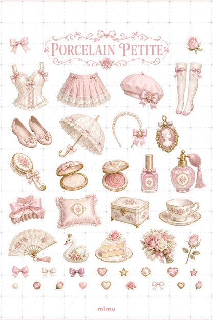 Dollhouse Darling Sticker Seti Pembe Romantik Dollhouse Core Estetik Etiket - 2