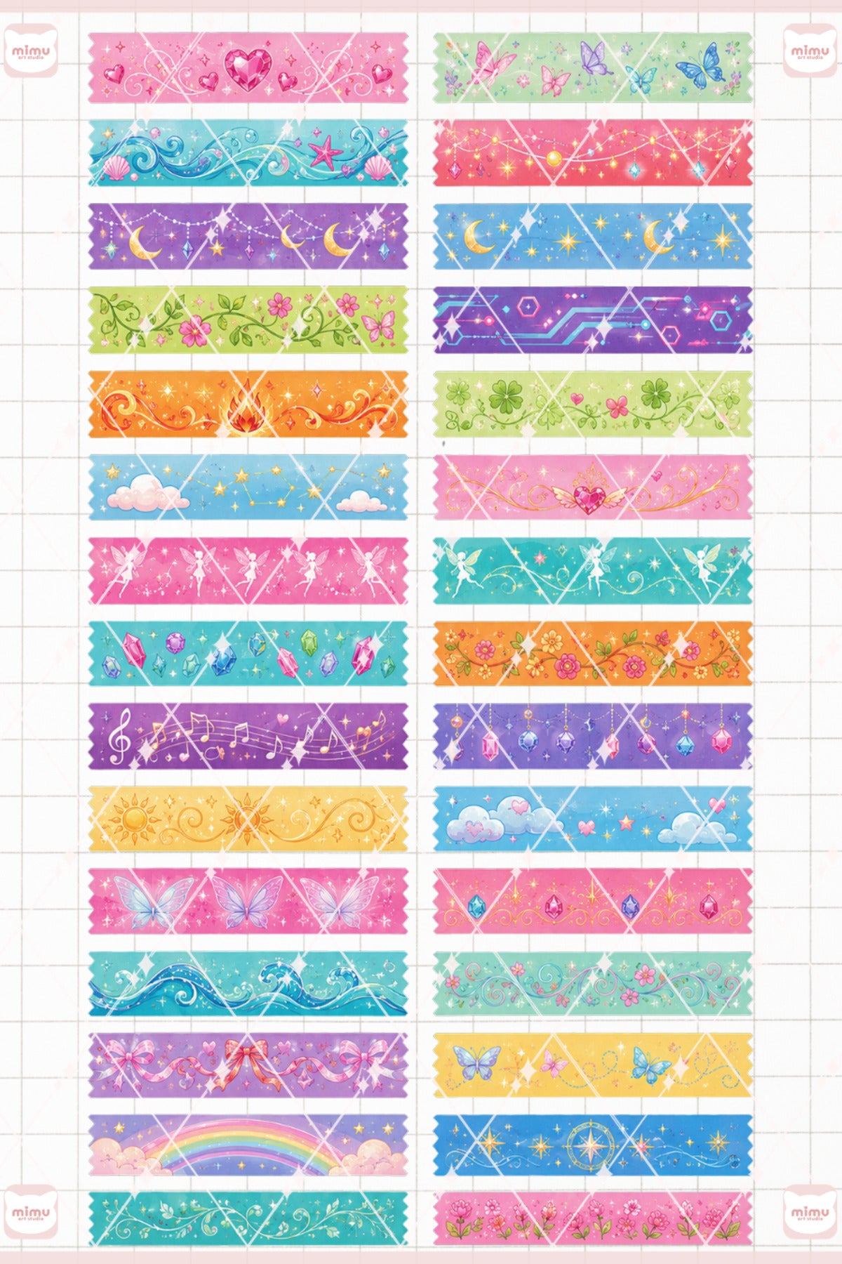 Winx Club Temalı Washi Tape Seti Estetik Etiket Defter Günlük Scrapbook Süslemesi