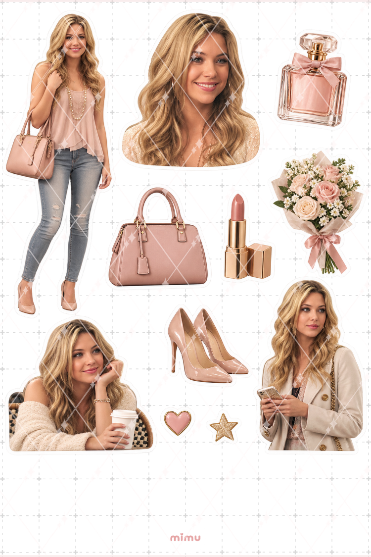 Hanna Marin Sticker Seti Pretty Little Liars Dizi Temalı Dekoratif 2'li Etiket - 2