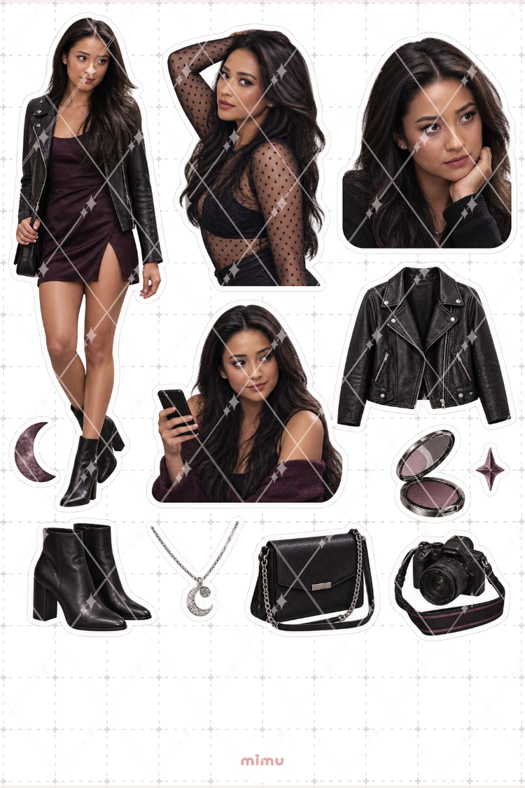 Emily Fields Sticker Seti Pretty Little Liars Dizi Temalı Dekoratif 2'li Etiket