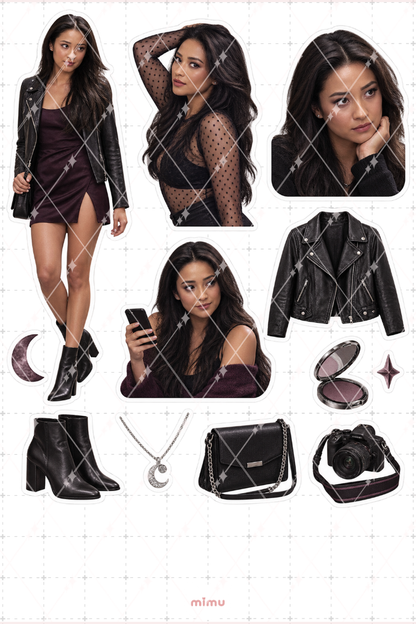 Emily Fields Sticker Seti Pretty Little Liars Dizi Temalı Dekoratif 2'li Etiket