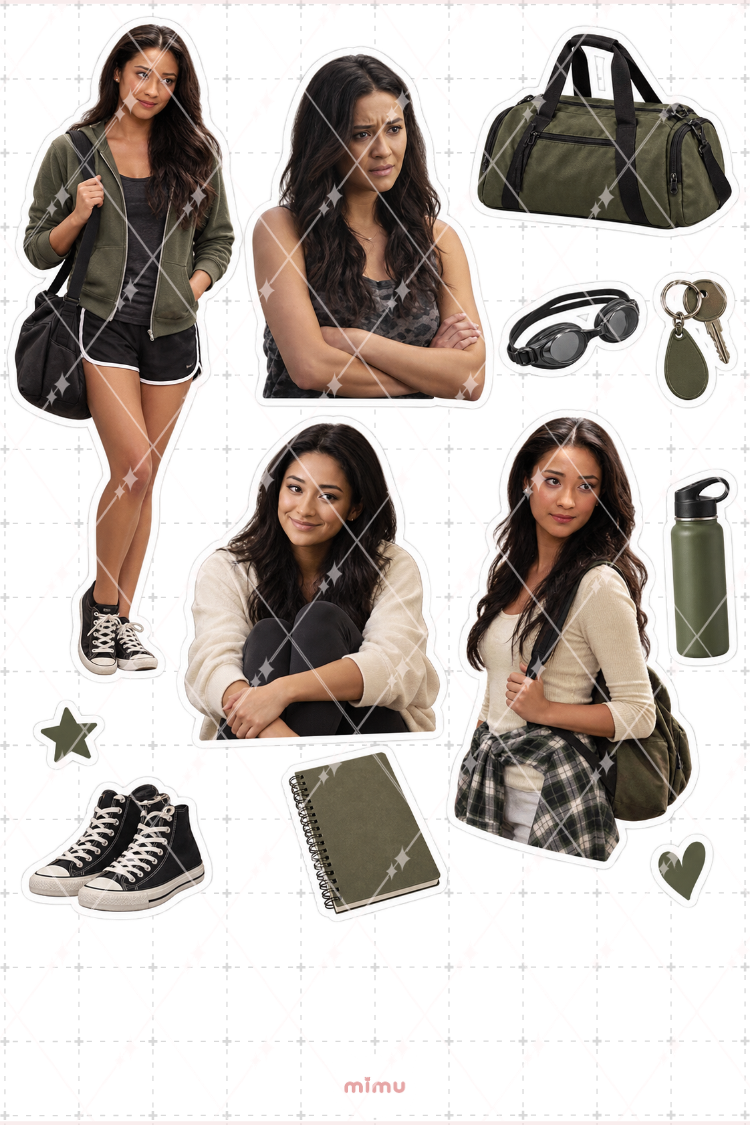 Emily Fields Sticker Seti Pretty Little Liars Dizi Temalı Dekoratif 2'li Etiket - 2