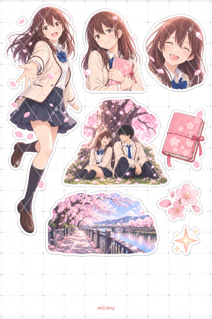 I Want to Eat Your Pancreas Sticker Seti Anime Temalı Dekoratif 2'li Etiket - 2