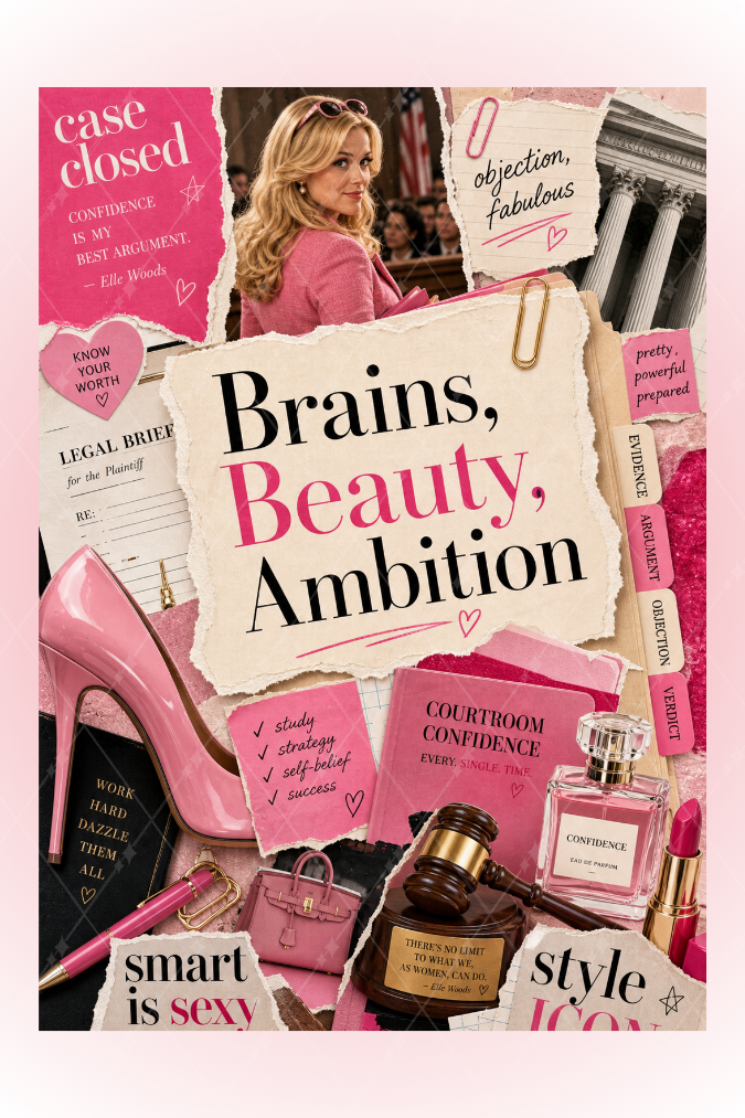 Legally Blonde Elle Woods Temalı A5 Spiralli 4lü Not Defteri Seti Kalın Kapaklı Defter