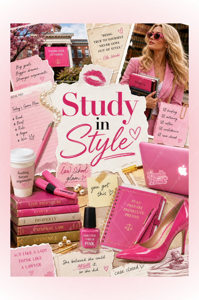 Legally Blonde Elle Woods Temalı A5 Spiralli 4lü Not Defteri Seti Kalın Kapaklı Defter