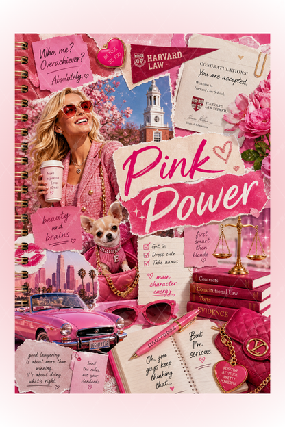 Legally Blonde Elle Woods Temalı A5 Spiralli 4lü Not Defteri Seti Kalın Kapaklı Defter