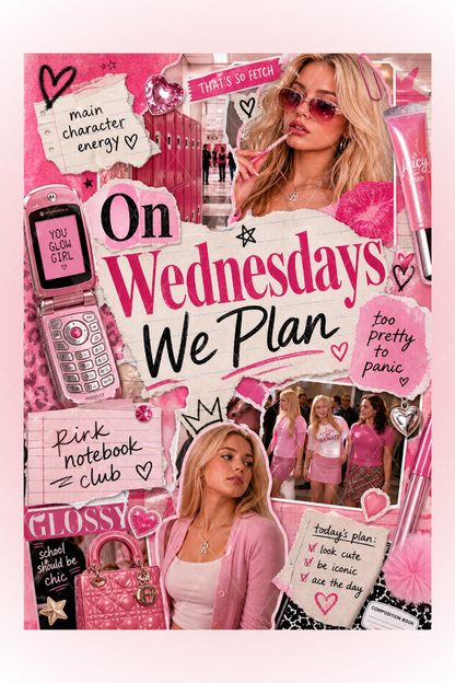 Mean Girls Film Temalı A5 Spiralli 4lü Not Defteri Seti Kalın Kapaklı Defter