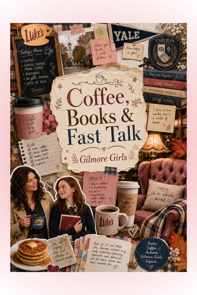 Gilmore Girls Dizisi Temalı A5 Spiralli 4lü Not Defteri Seti Kalın Kapaklı Defter