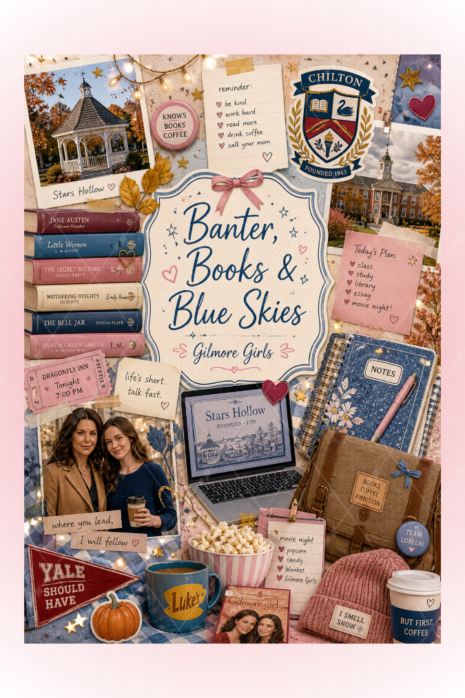 Gilmore Girls Dizisi Temalı A5 Spiralli 4lü Not Defteri Seti Kalın Kapaklı Defter