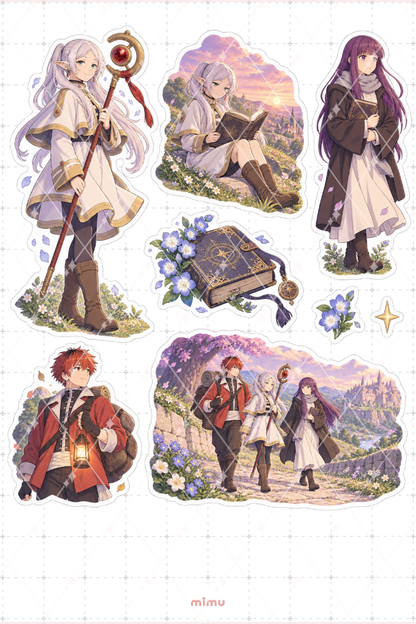Frieren Beyond Journey’s End Sticker Seti Fantastik Anime Temalı Dekoratif 2'li Etiket