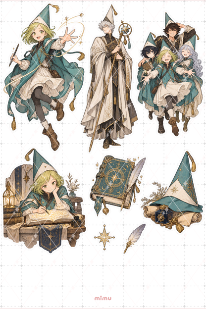 Witch Hat Atelier Sticker Seti Büyü Anime Temalı Dekoratif 2'li Etiket - 2