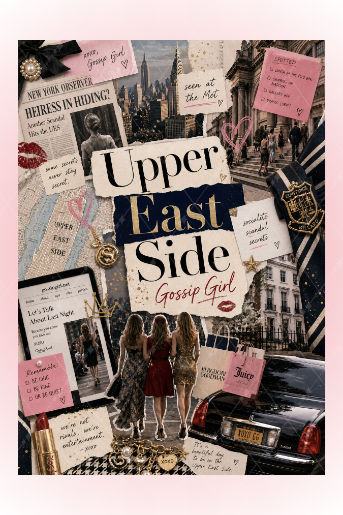 Gossip Girl Dizisi Temalı A5 Spiralli 4lü Not Defteri Seti Kalın Kapaklı Defter