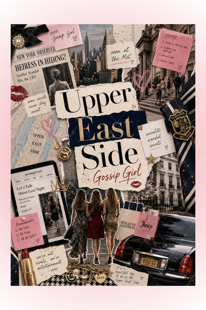 Gossip Girl Dizisi Temalı A5 Spiralli 4lü Not Defteri Seti Kalın Kapaklı Defter