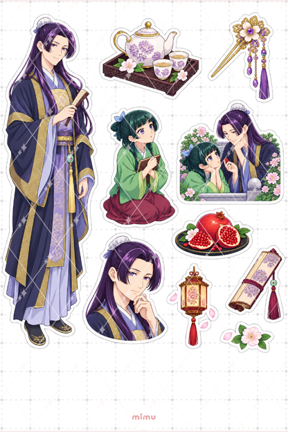 The Apothecary Diaries Sticker Seti Anime Temalı Dekoratif 2'li Etiket - 2