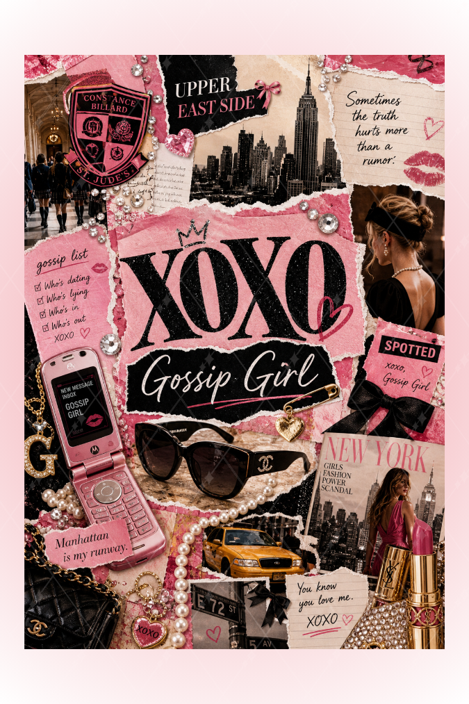 Gossip Girl Dizisi Temalı A5 Spiralli 4lü Not Defteri Seti Kalın Kapaklı Defter