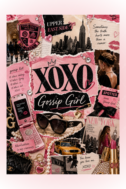 Gossip Girl Dizisi Temalı A5 Spiralli 4lü Not Defteri Seti Kalın Kapaklı Defter