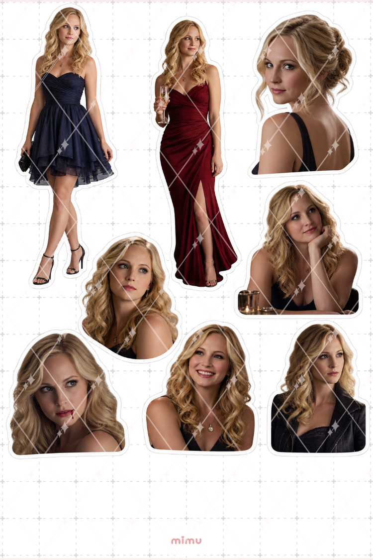 Caroline Forbes Sticker Seti The Vampire Diaries Dizi Temalı Dekoratif 2'li Etiket - 2