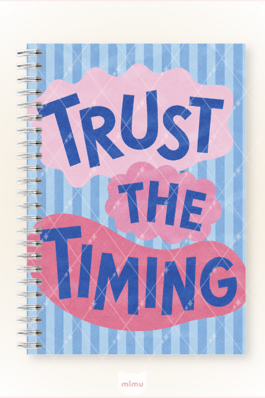 Trust the Timing Yazılı 60 Yaprak Çizgisiz Okul Defteri A5 Spiralli Not Defteri