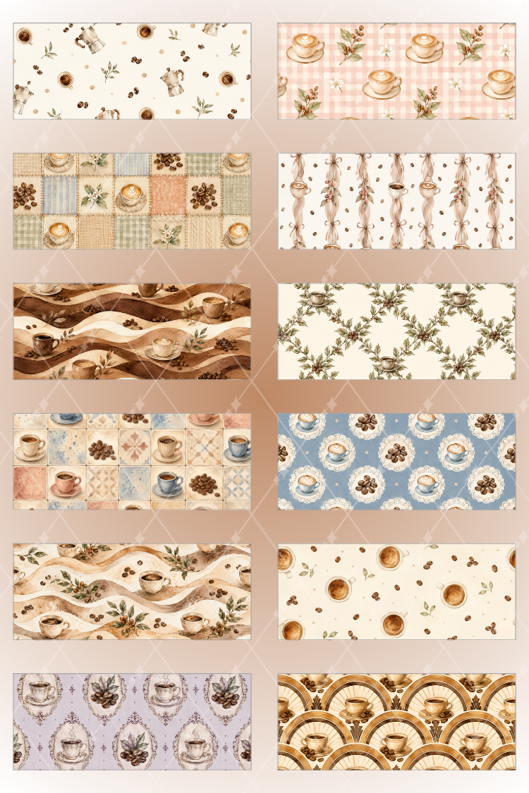 Desenli Kağıt Seti Scrapbook Kağıdı (220 gr) Ajanda Kolaj Junk Journal Bullet Journal Kağıtları