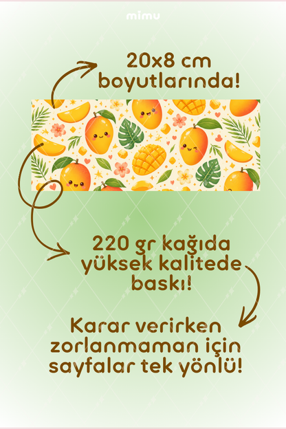 Desenli Kağıt Seti Scrapbook Kağıdı (220 gr) Ajanda Kolaj Junk Journal Bullet Journal Kağıtları