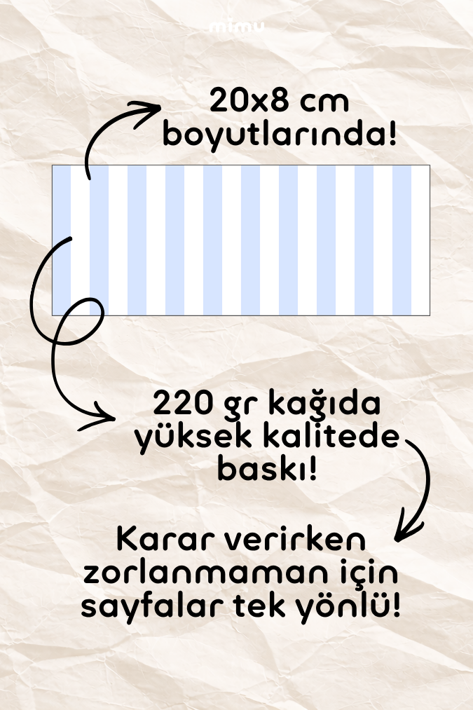 Desenli Kağıt Seti Scrapbook Kağıdı (220 gr) Ajanda Kolaj Junk Journal Bullet Journal Kağıtları