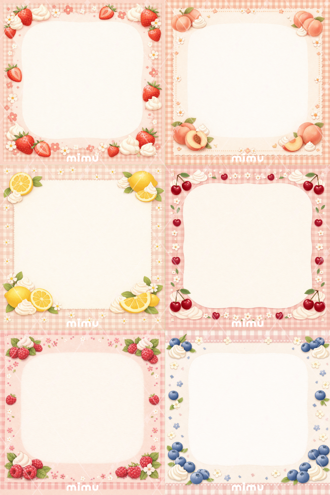 Meyve Memo Pad Seti Çilek Şeftali Limon Kiraz Ahududu Yaban Mersini 6lı Çek Kopart Notluk