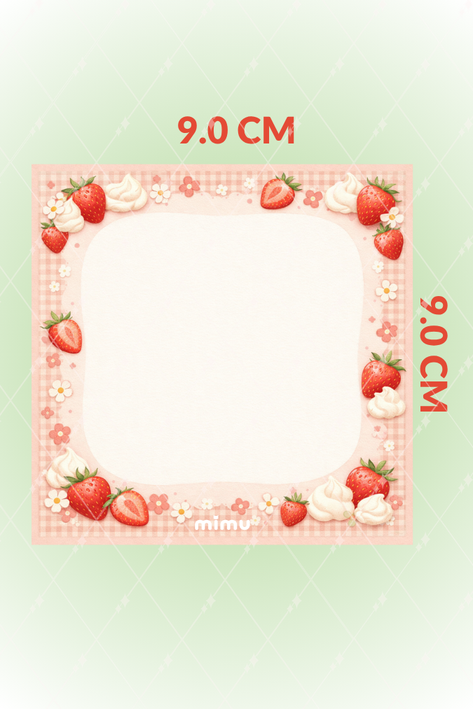 Meyve Memo Pad Seti Çilek Şeftali Limon Kiraz Ahududu Yaban Mersini 6lı Çek Kopart Notluk