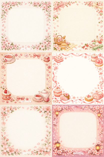 Sakura Çiçekli Memo Pad Seti Kiraz Çiçeği Temalı 6lı Çek Kopart Notluk