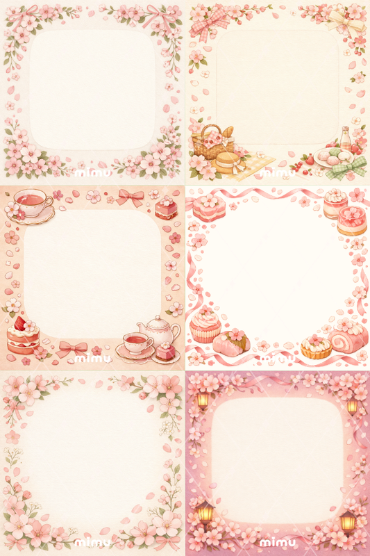 Sakura Çiçekli Memo Pad Seti Kiraz Çiçeği Temalı 6lı Çek Kopart Notluk