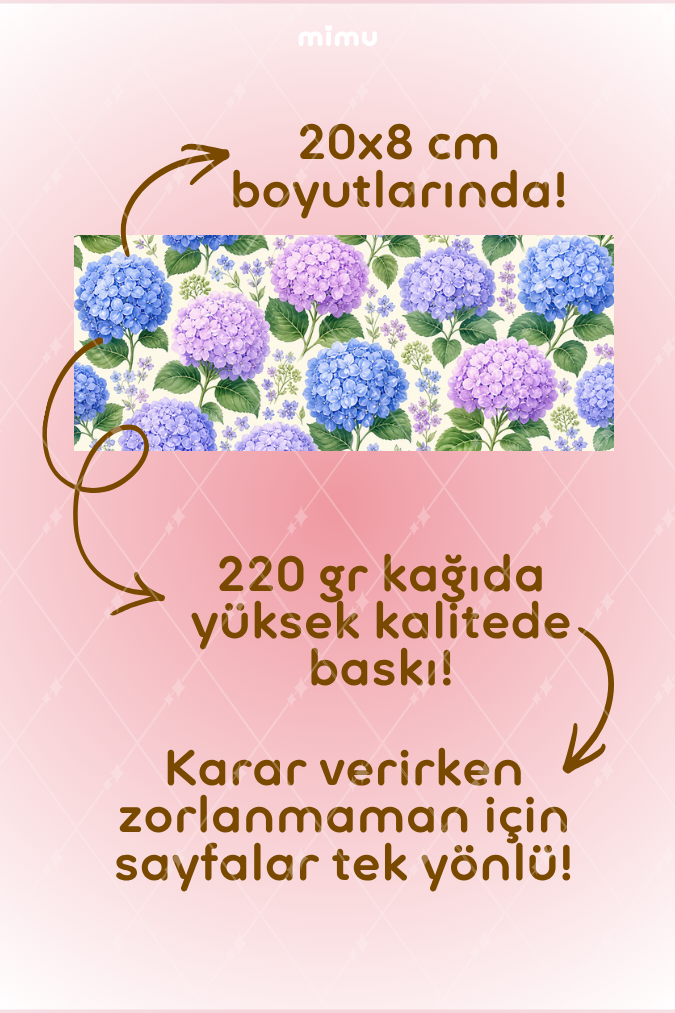 Desenli Kağıt Seti Scrapbook Kağıdı (220 gr) Ajanda Kolaj Junk Journal Bullet Journal Kağıtları